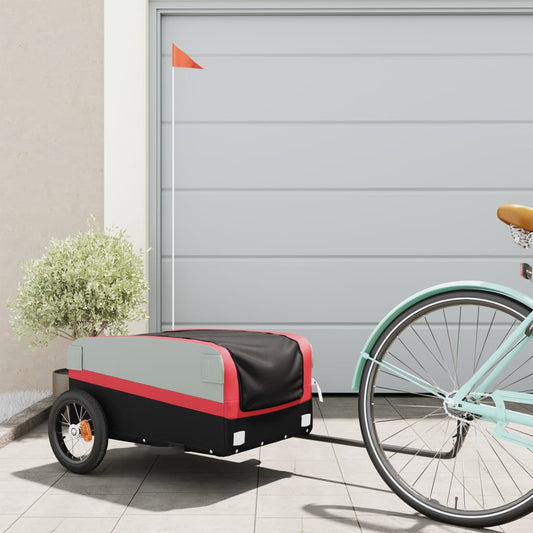 Rimorchio Da Bici Nero E 30 Kg In Ferro