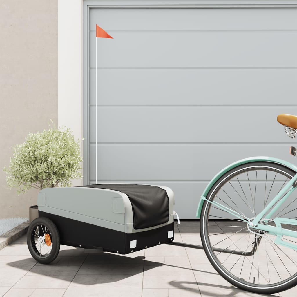 Rimorchio Da Bici Nero E 30 Kg In Ferro
