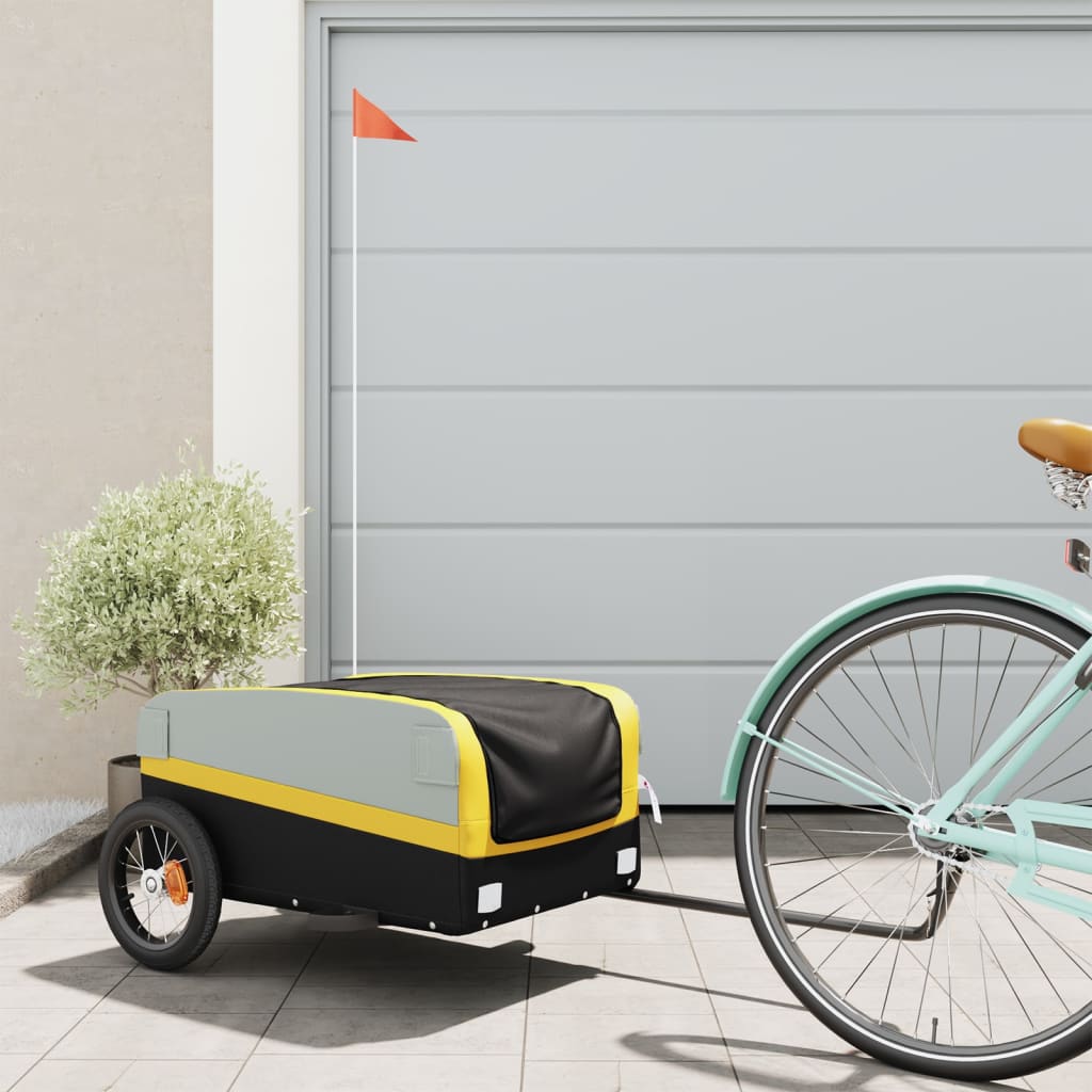 Rimorchio Da Bici Nero E 30 Kg In Ferro