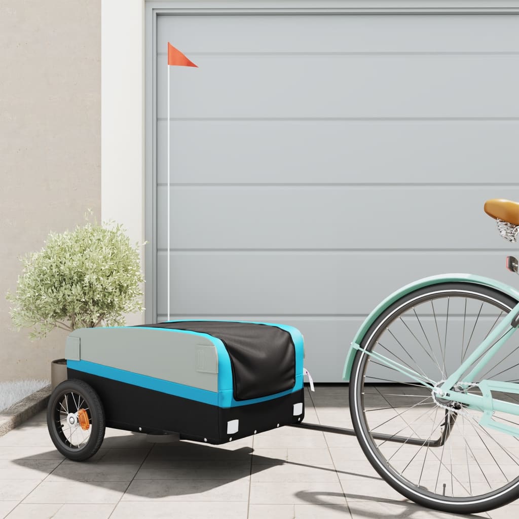 Rimorchio Da Bici Nero E 30 Kg In Ferro