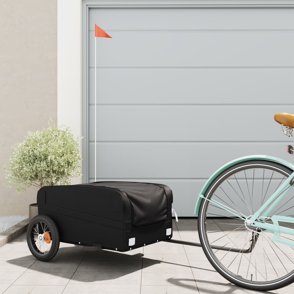 Rimorchio Da Bici Nero E 30 Kg In Ferro