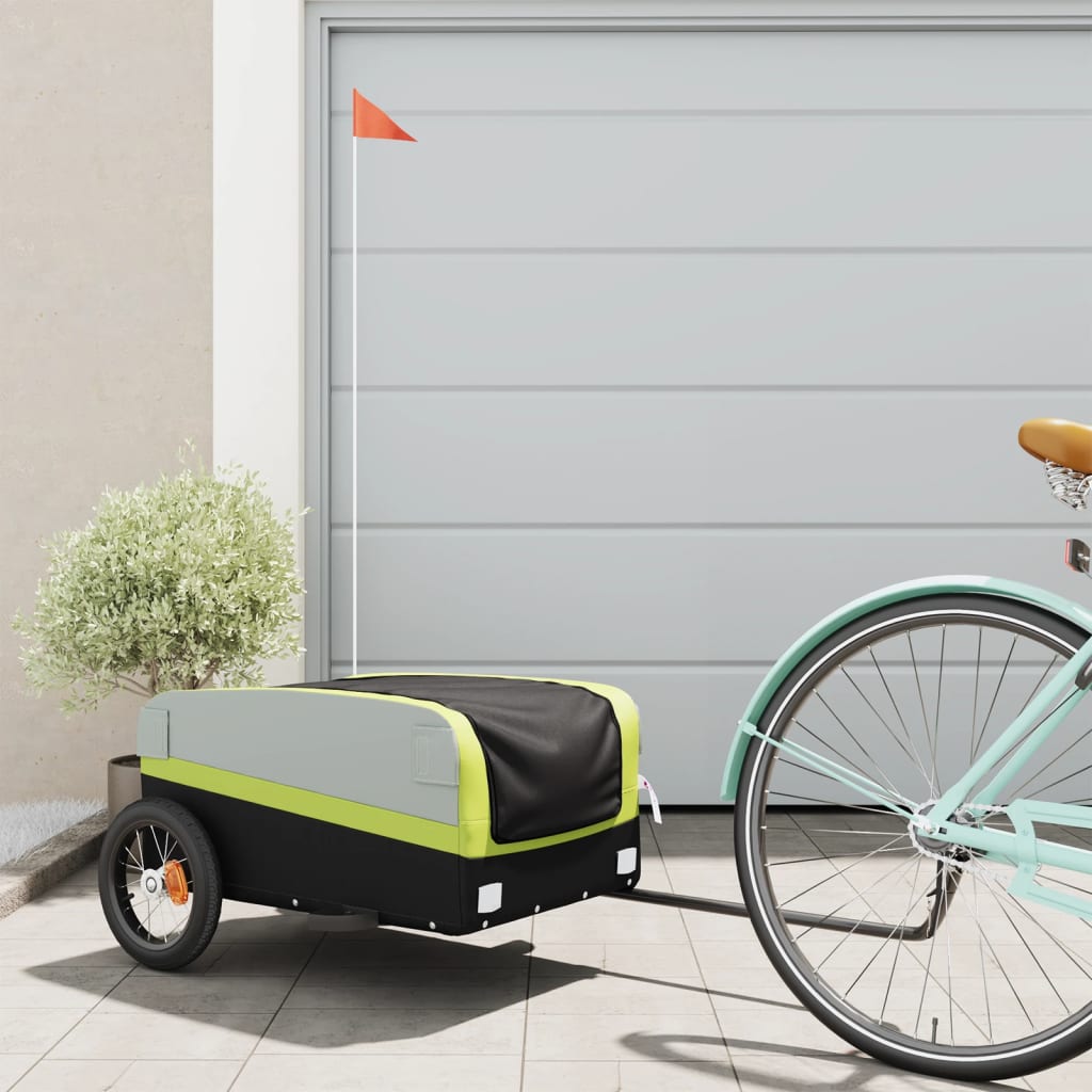 Rimorchio Da Bici Nero E 30 Kg In Ferro