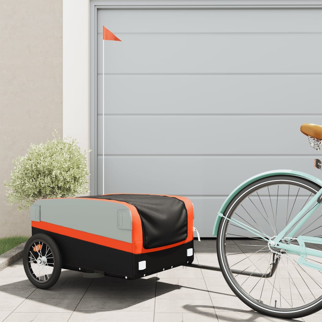 Rimorchio Da Bici Nero E 30 Kg In Ferro
