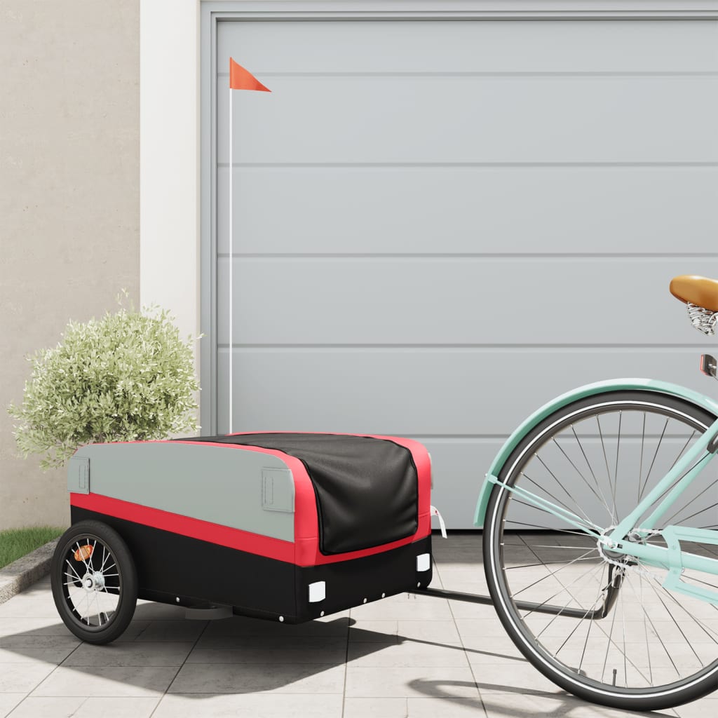 Rimorchio Da Bici Nero E 30 Kg In Ferro