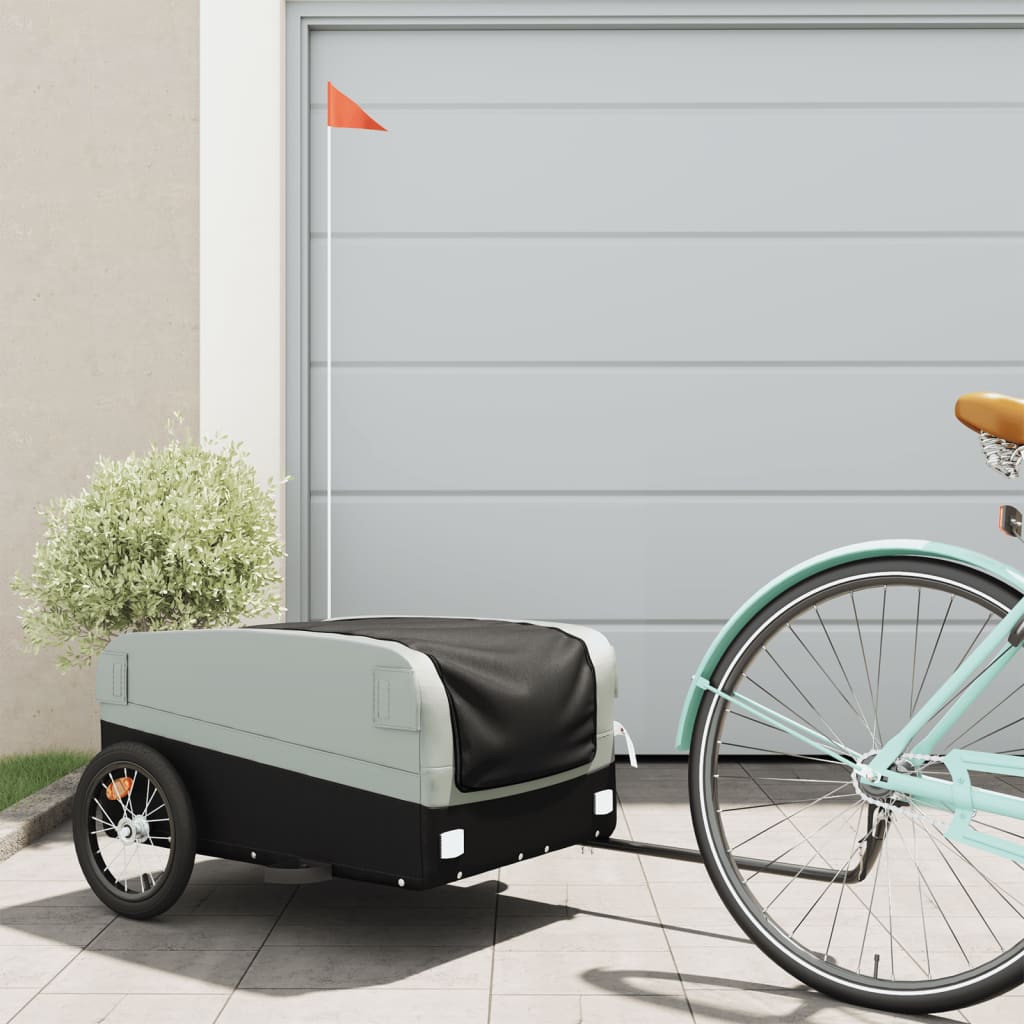 Rimorchio Da Bici Nero E 30 Kg In Ferro