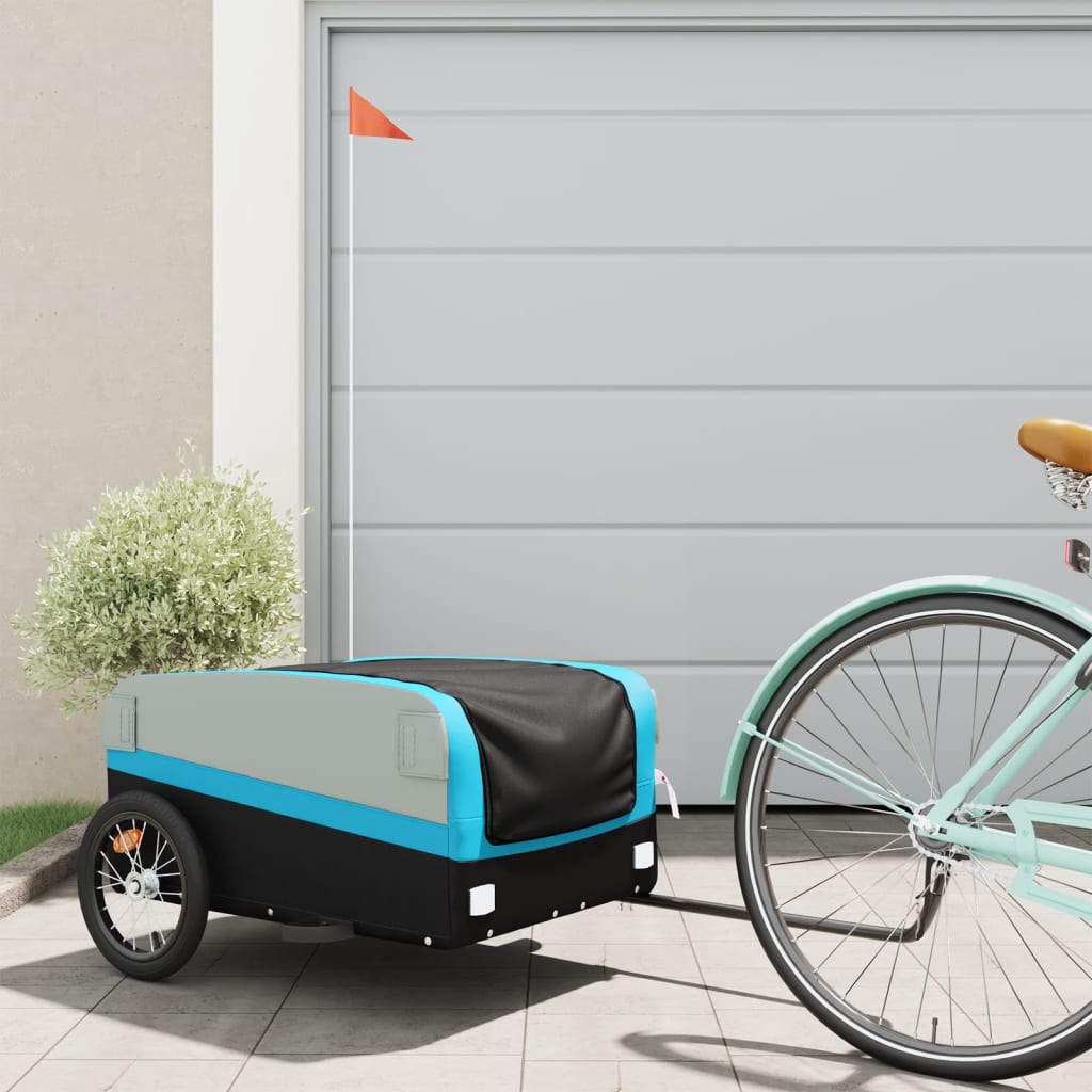 Rimorchio Da Bici Nero E 30 Kg In Ferro