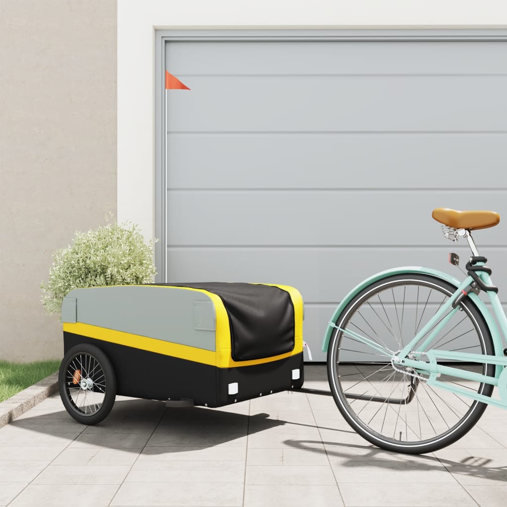 Rimorchio Da Bici Nero E 30 Kg In Ferro