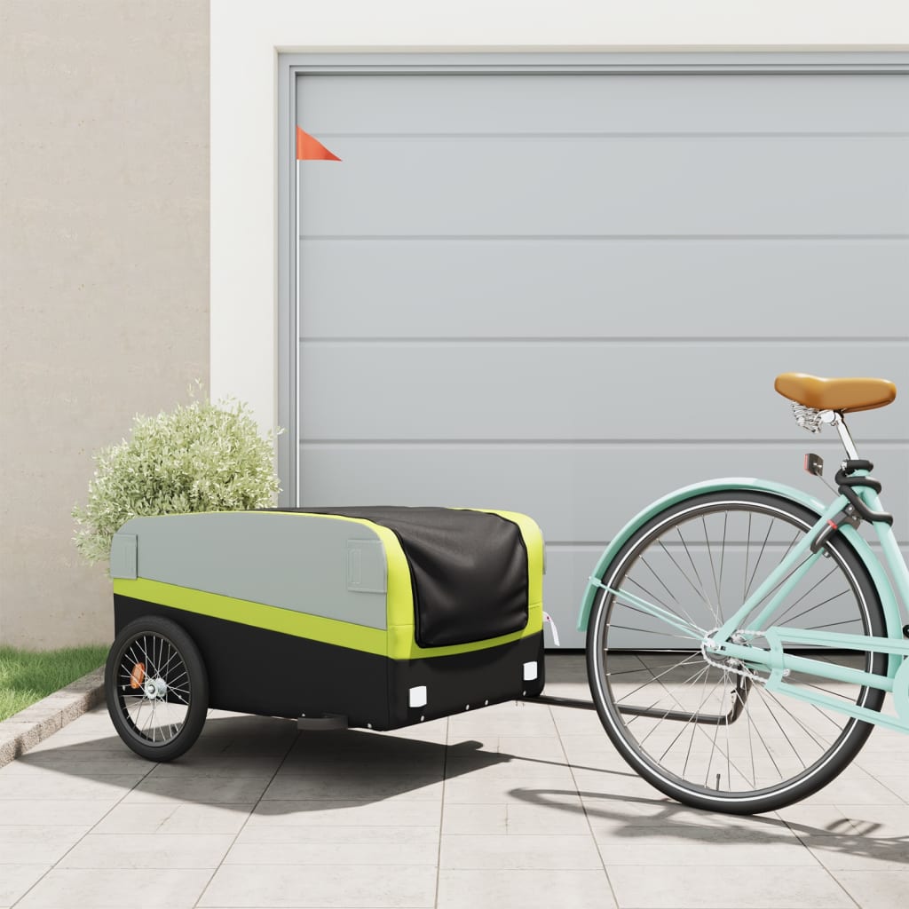 Rimorchio Da Bici Nero E 30 Kg In Ferro