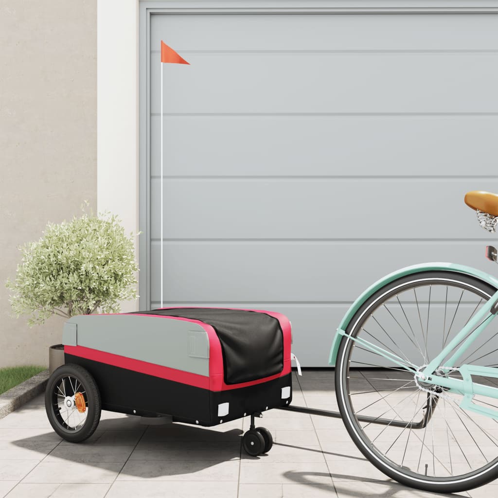 Rimorchio Da Bici Nero E 30 Kg In Ferro