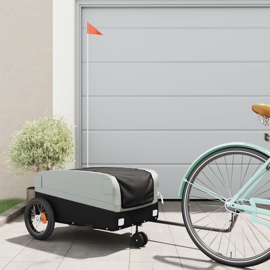 Rimorchio Da Bici Nero E 30 Kg In Ferro