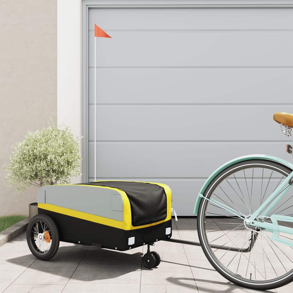 Rimorchio Da Bici Nero E 30 Kg In Ferro