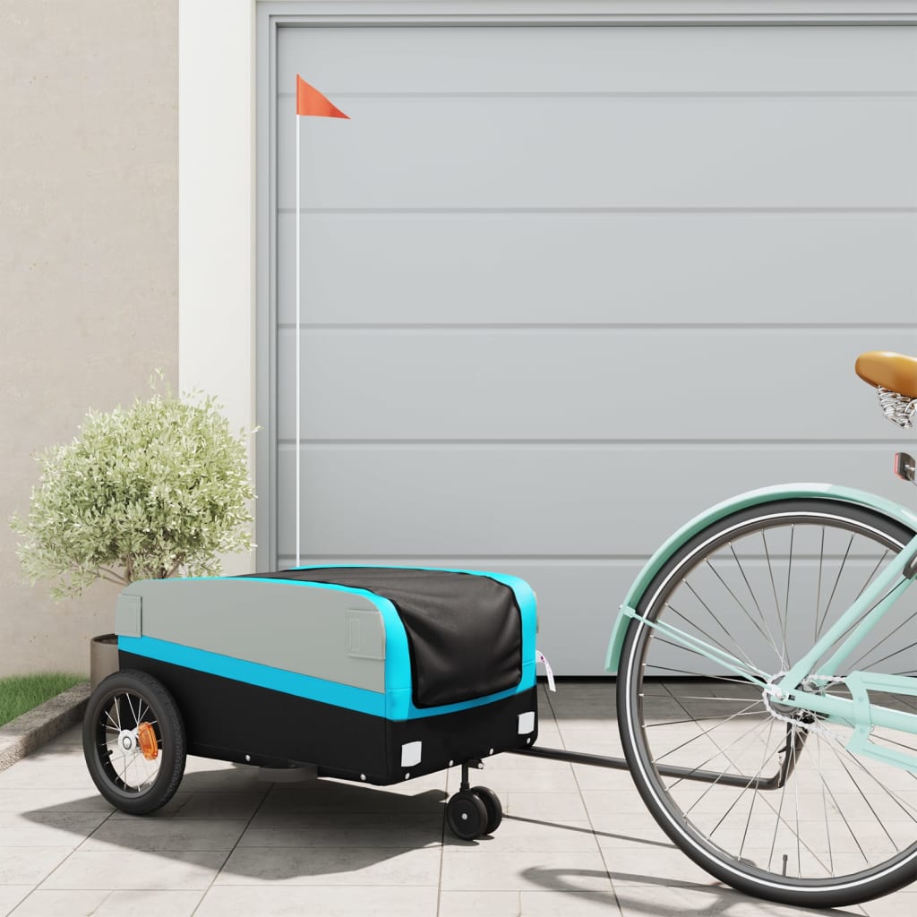 Rimorchio Da Bici Nero E 30 Kg In Ferro