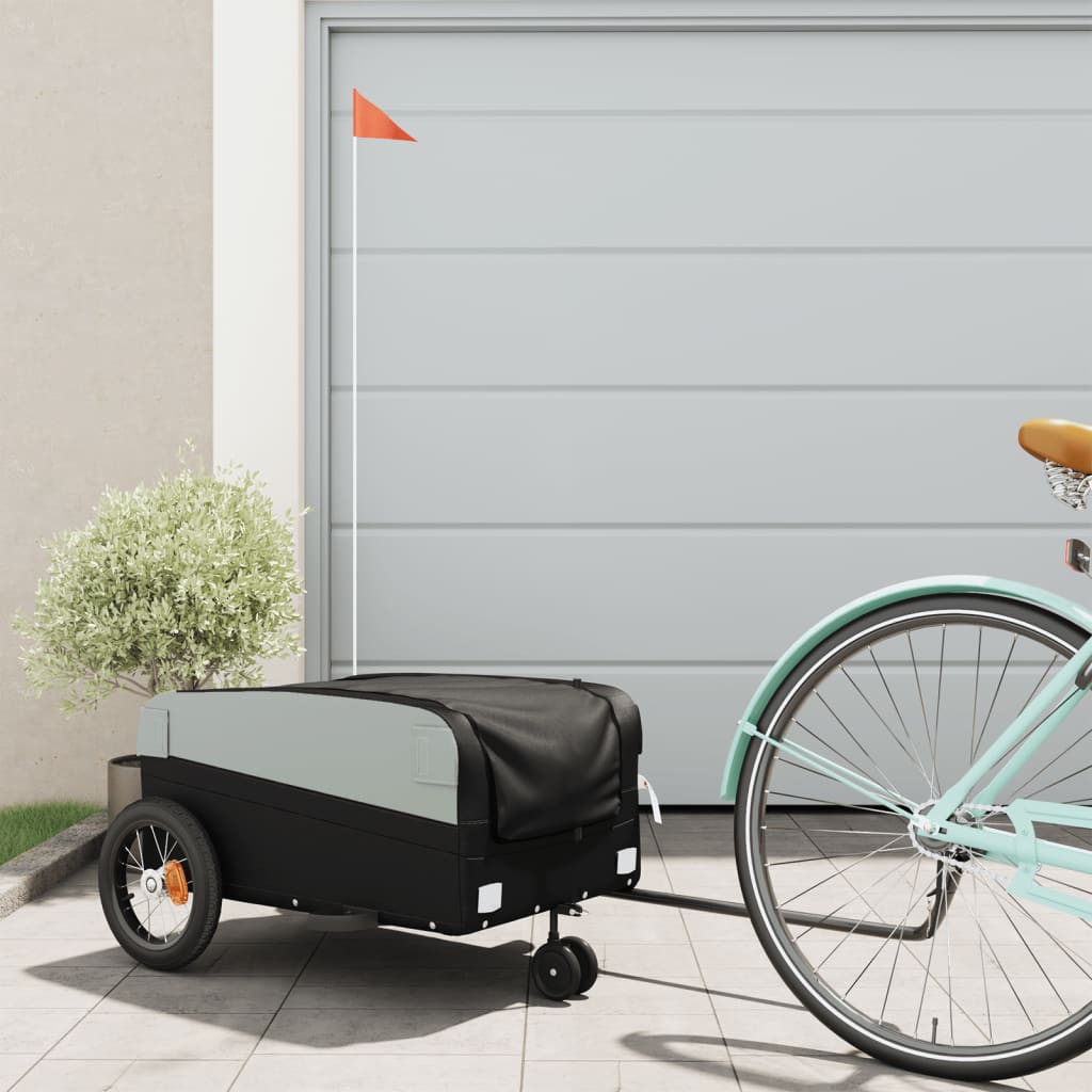 Rimorchio Da Bici Nero E 30 Kg In Ferro