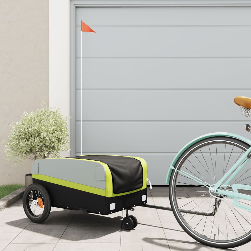 Rimorchio Da Bici Nero E 30 Kg In Ferro