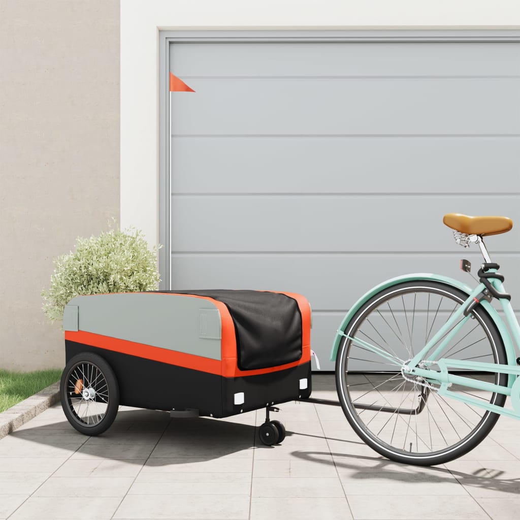 Rimorchio Da Bici Nero E 30 Kg In Ferro