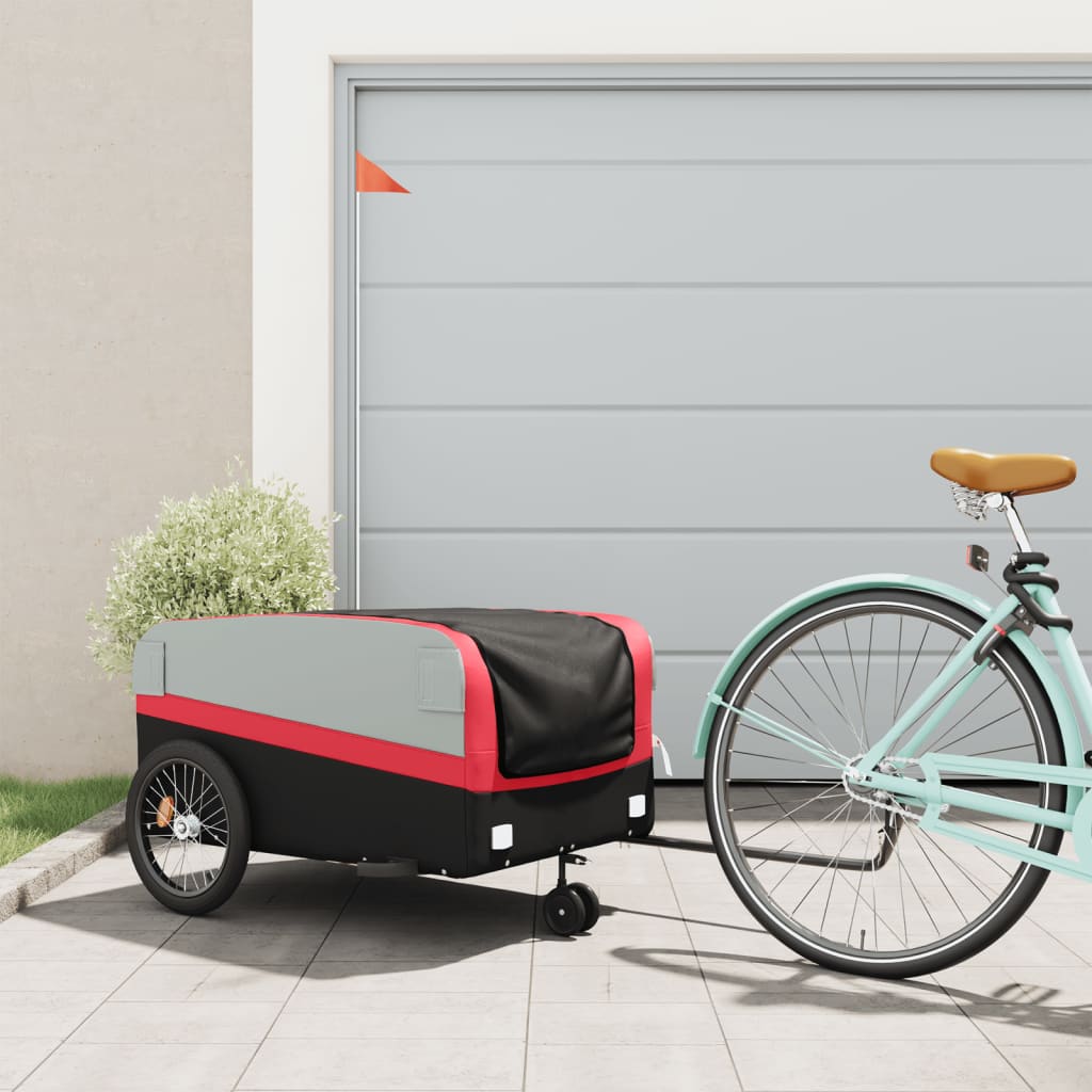 Rimorchio Da Bici Nero E 30 Kg In Ferro