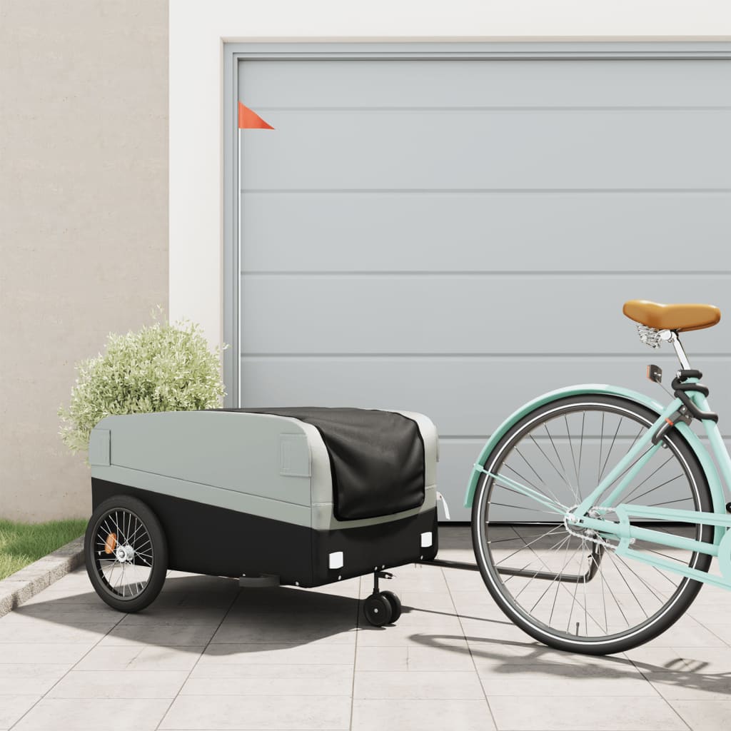 Rimorchio Da Bici Nero E 30 Kg In Ferro