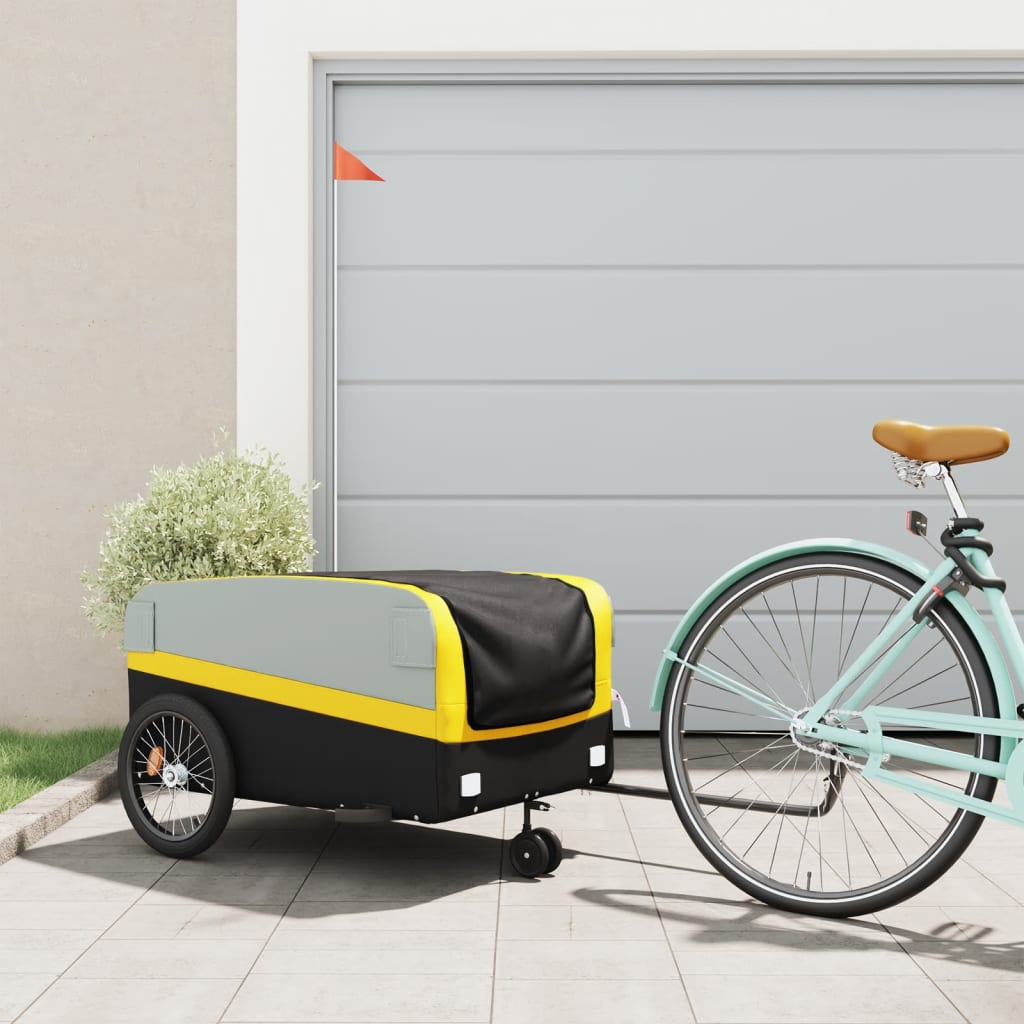 Rimorchio Da Bici Nero E 30 Kg In Ferro