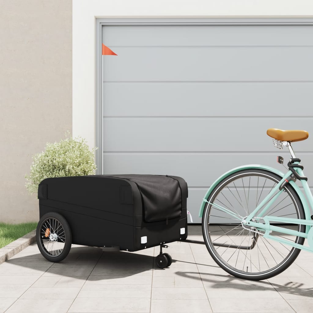 Rimorchio Da Bici Nero E 30 Kg In Ferro
