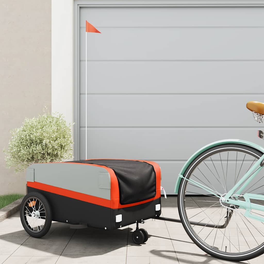 Rimorchio Da Bici Nero E 30 Kg In Ferro