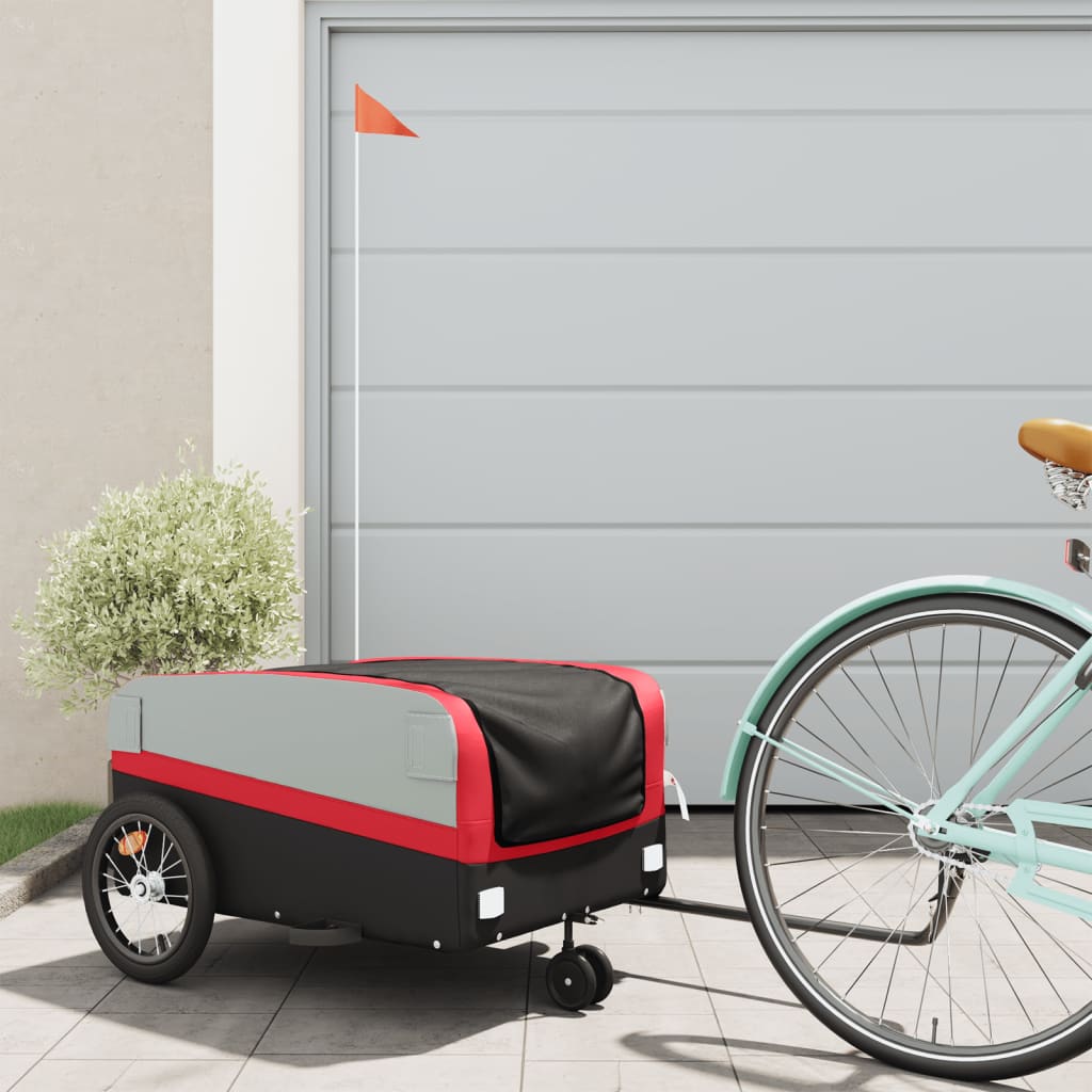 Rimorchio Da Bici Nero E 30 Kg In Ferro