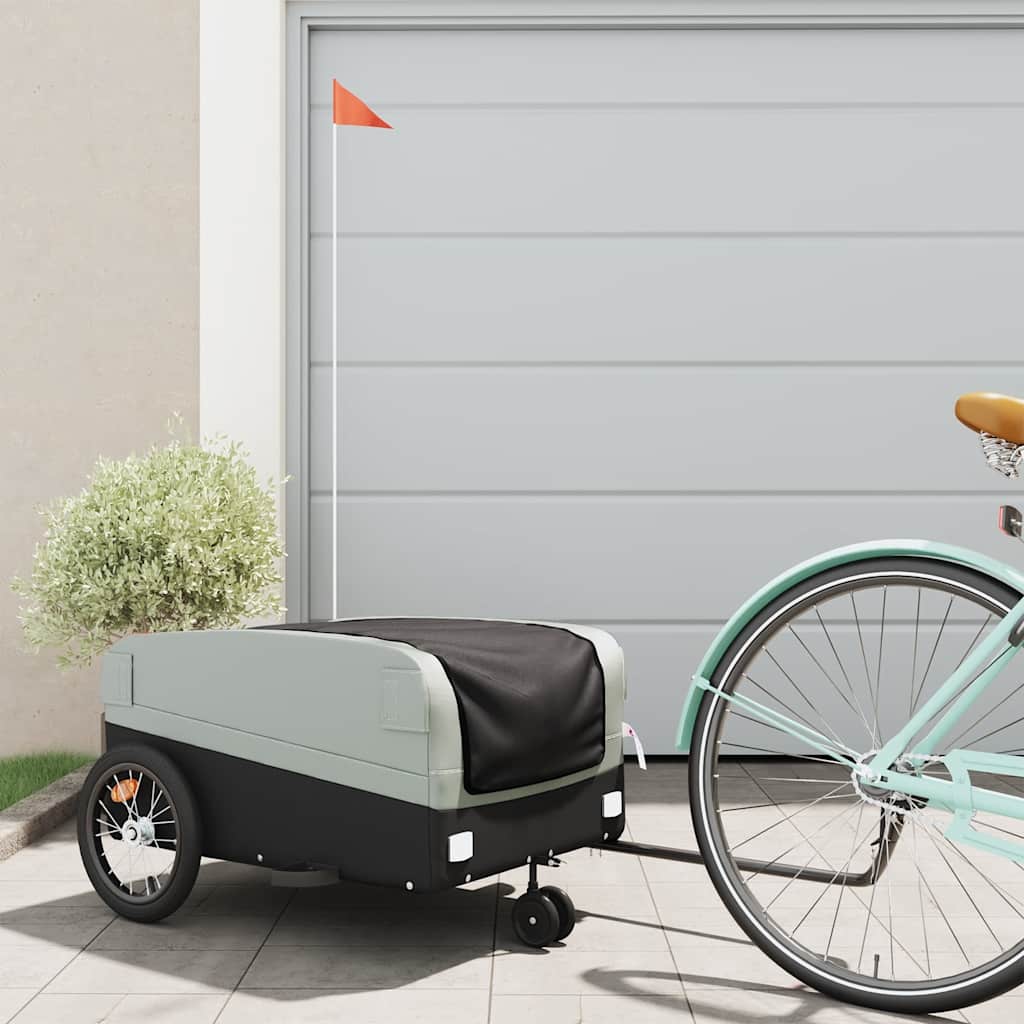 Rimorchio Da Bici Nero E 30 Kg In Ferro