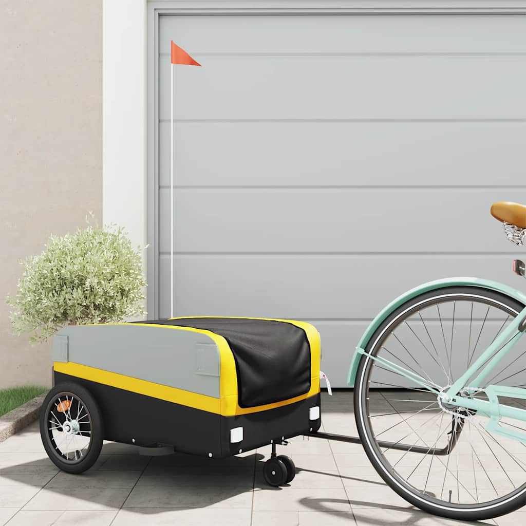 Rimorchio Da Bici Nero E 30 Kg In Ferro