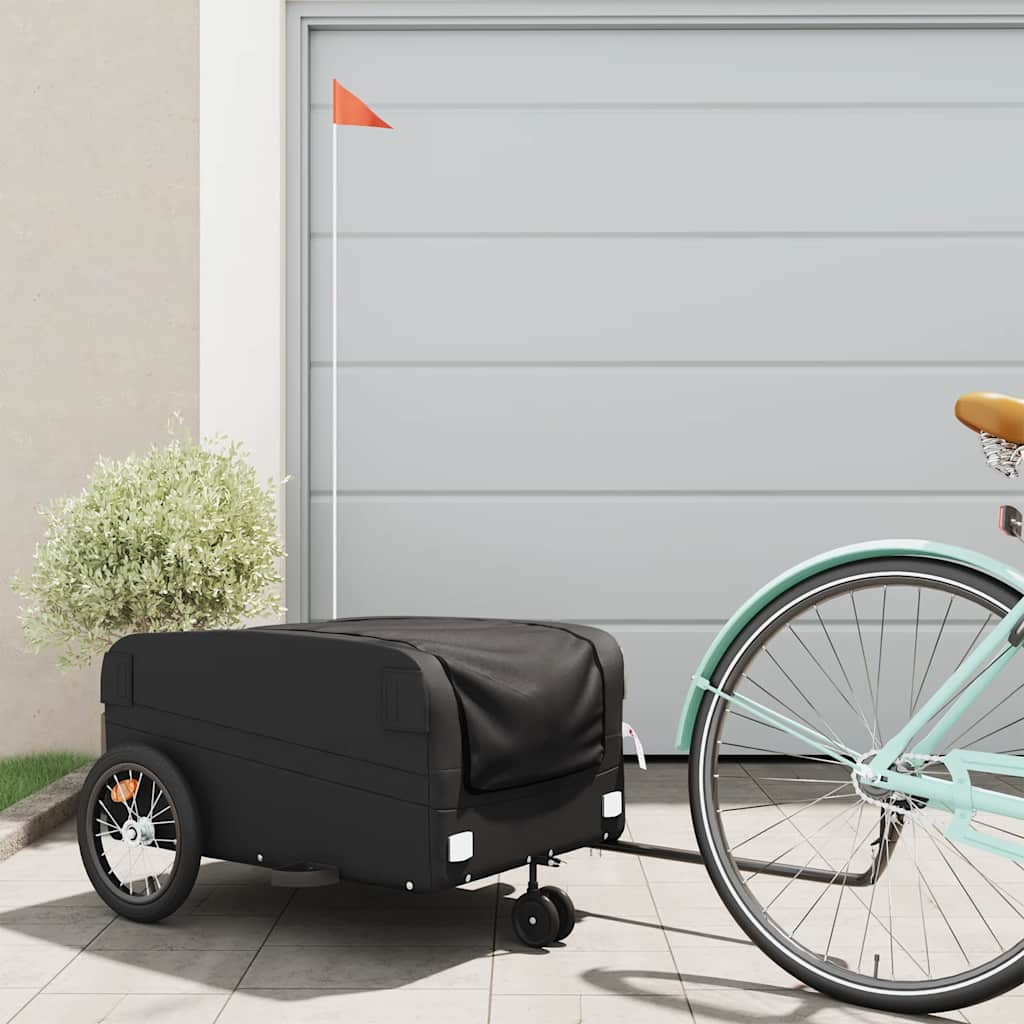 Rimorchio Da Bici Nero E 30 Kg In Ferro