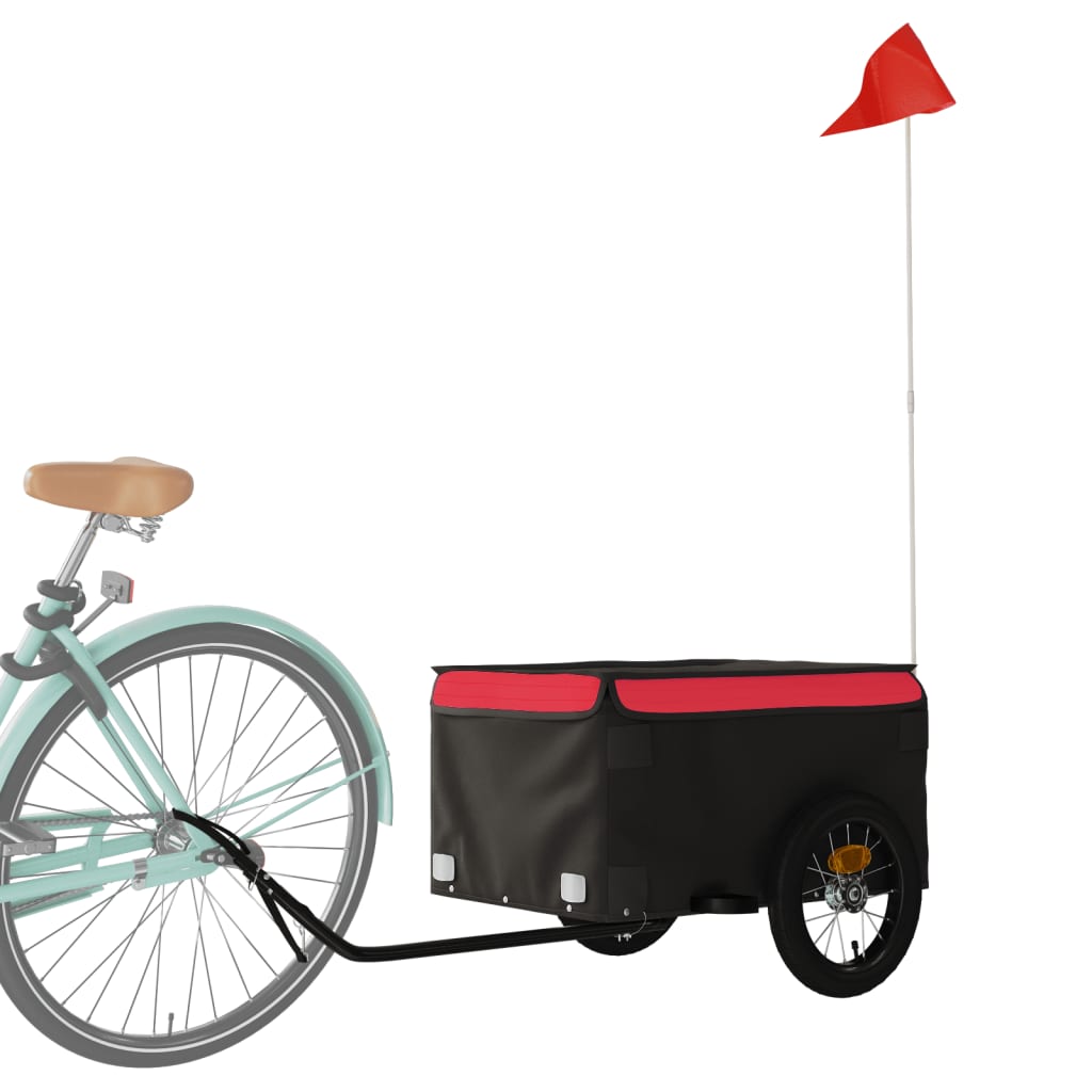 Rimorchio Da Bici Nero E 30 Kg In Ferro