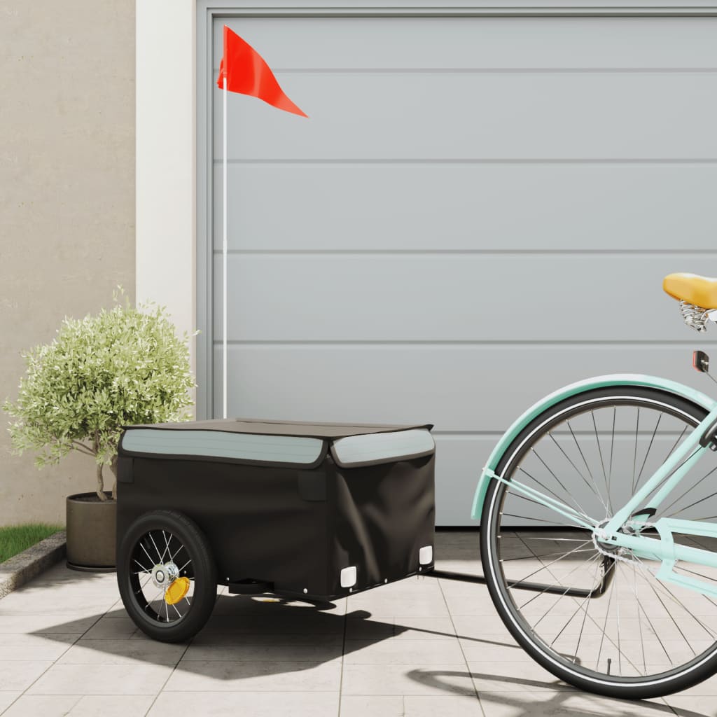 Rimorchio Da Bici Nero E 30 Kg In Ferro