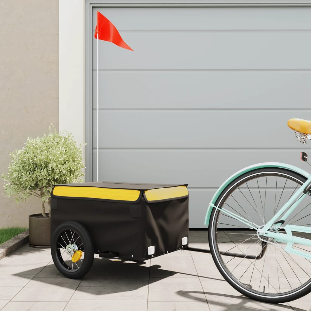 Rimorchio Da Bici Nero E 30 Kg In Ferro