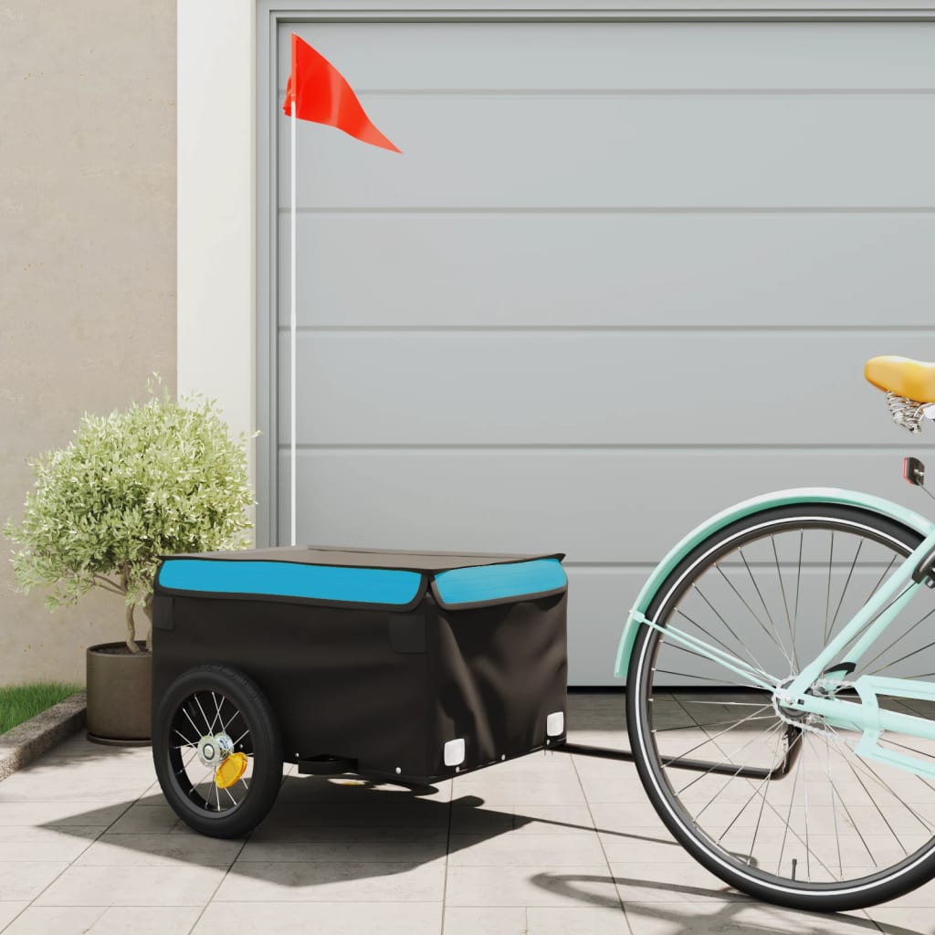 Rimorchio Da Bici Nero E 30 Kg In Ferro