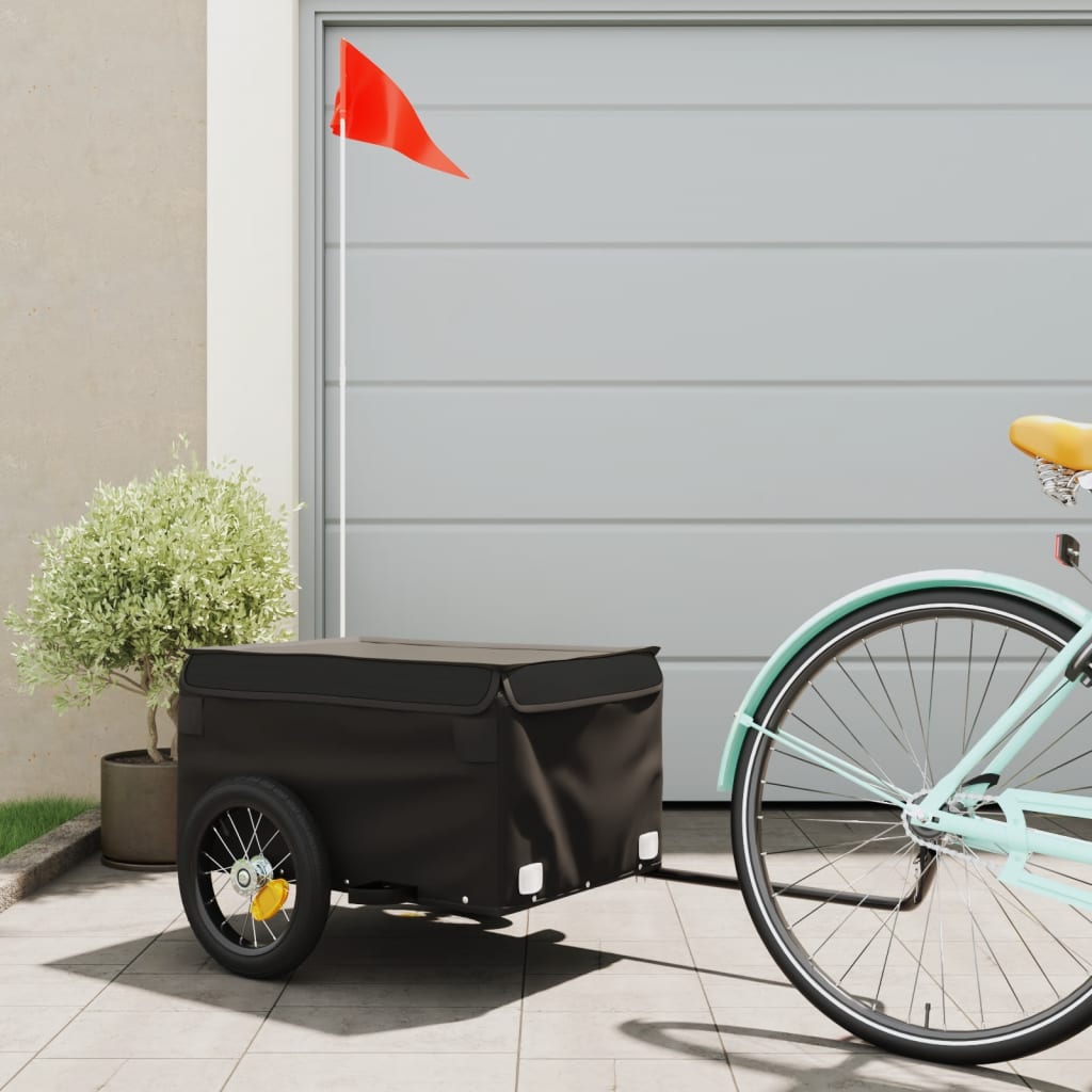 Rimorchio Da Bici Nero E 30 Kg In Ferro