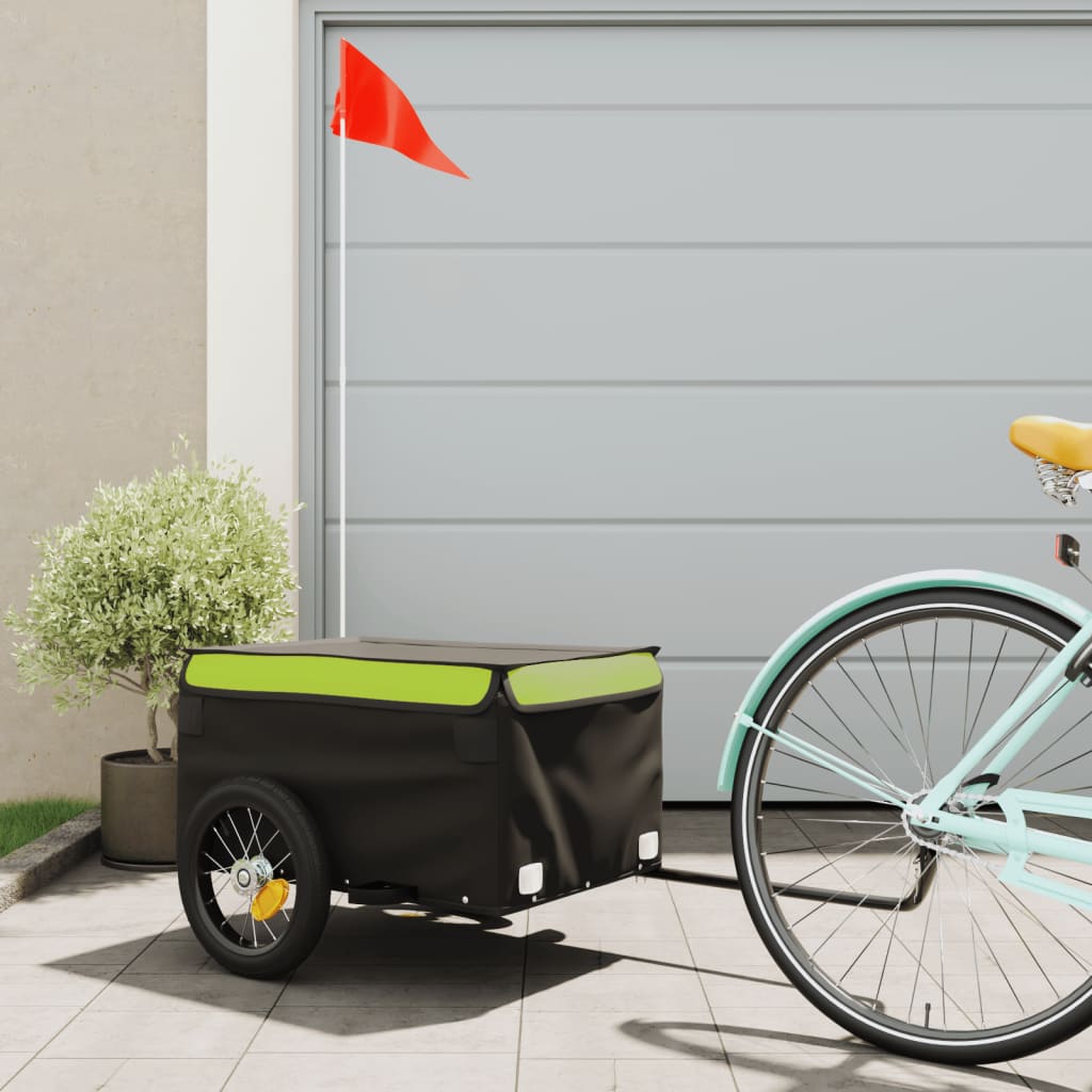 Rimorchio Da Bici Nero E 30 Kg In Ferro