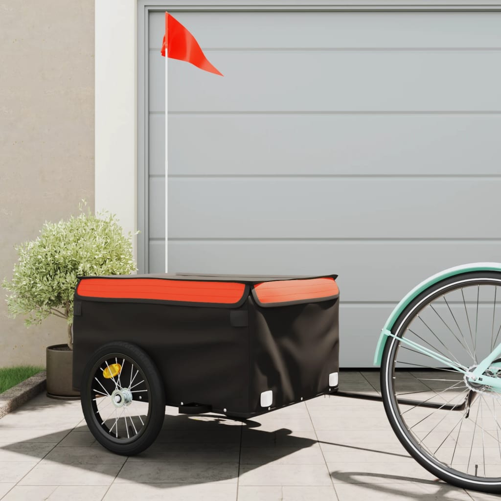Rimorchio Da Bici Nero E 30 Kg In Ferro
