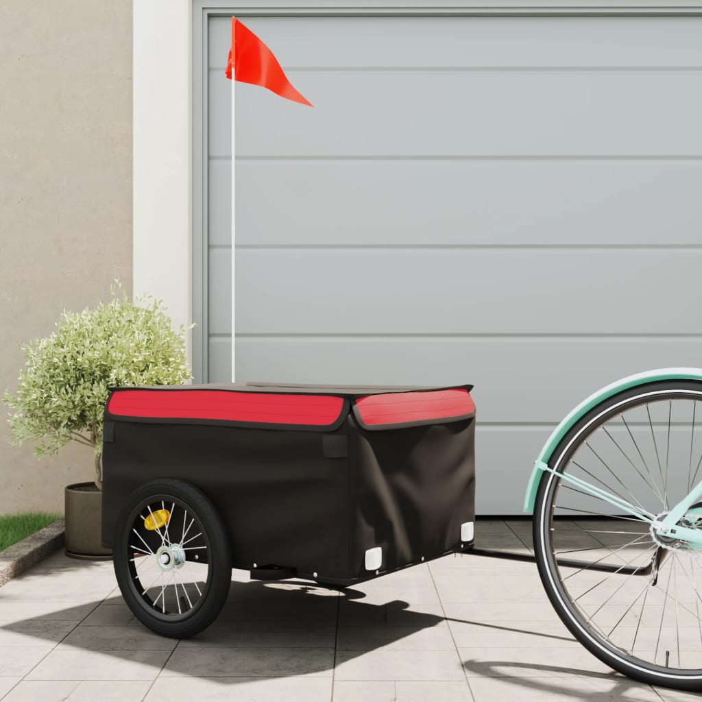 Rimorchio Da Bici Nero E 30 Kg In Ferro