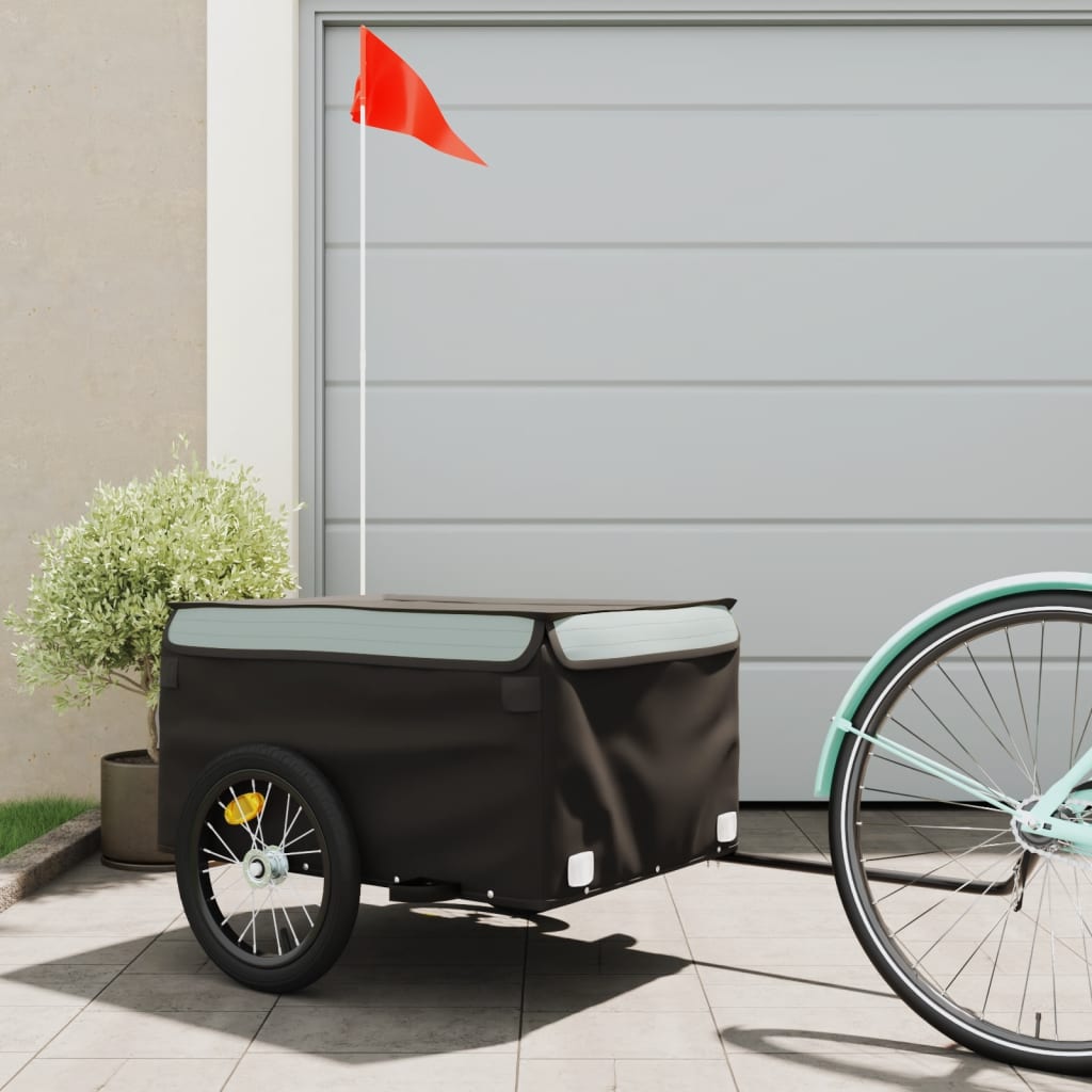 Rimorchio Da Bici Nero E 30 Kg In Ferro