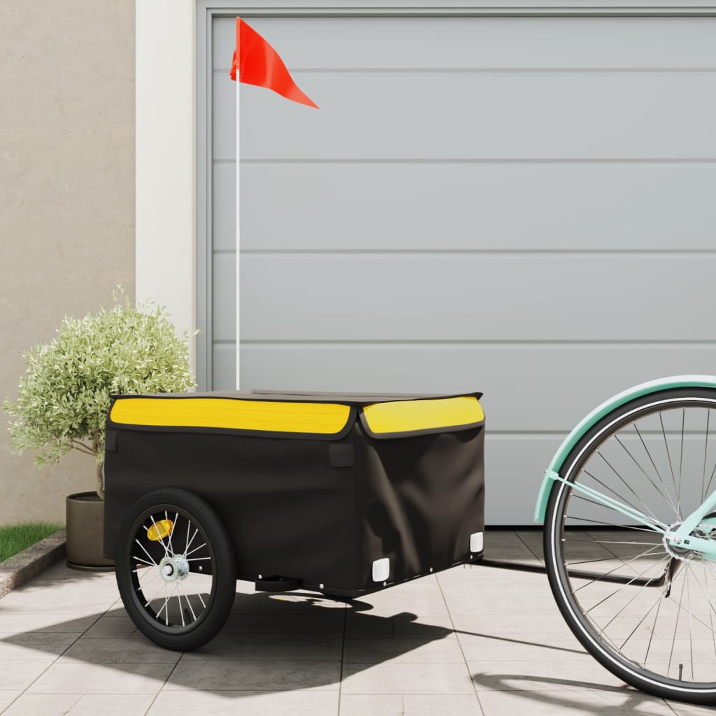Rimorchio Da Bici Nero E 30 Kg In Ferro
