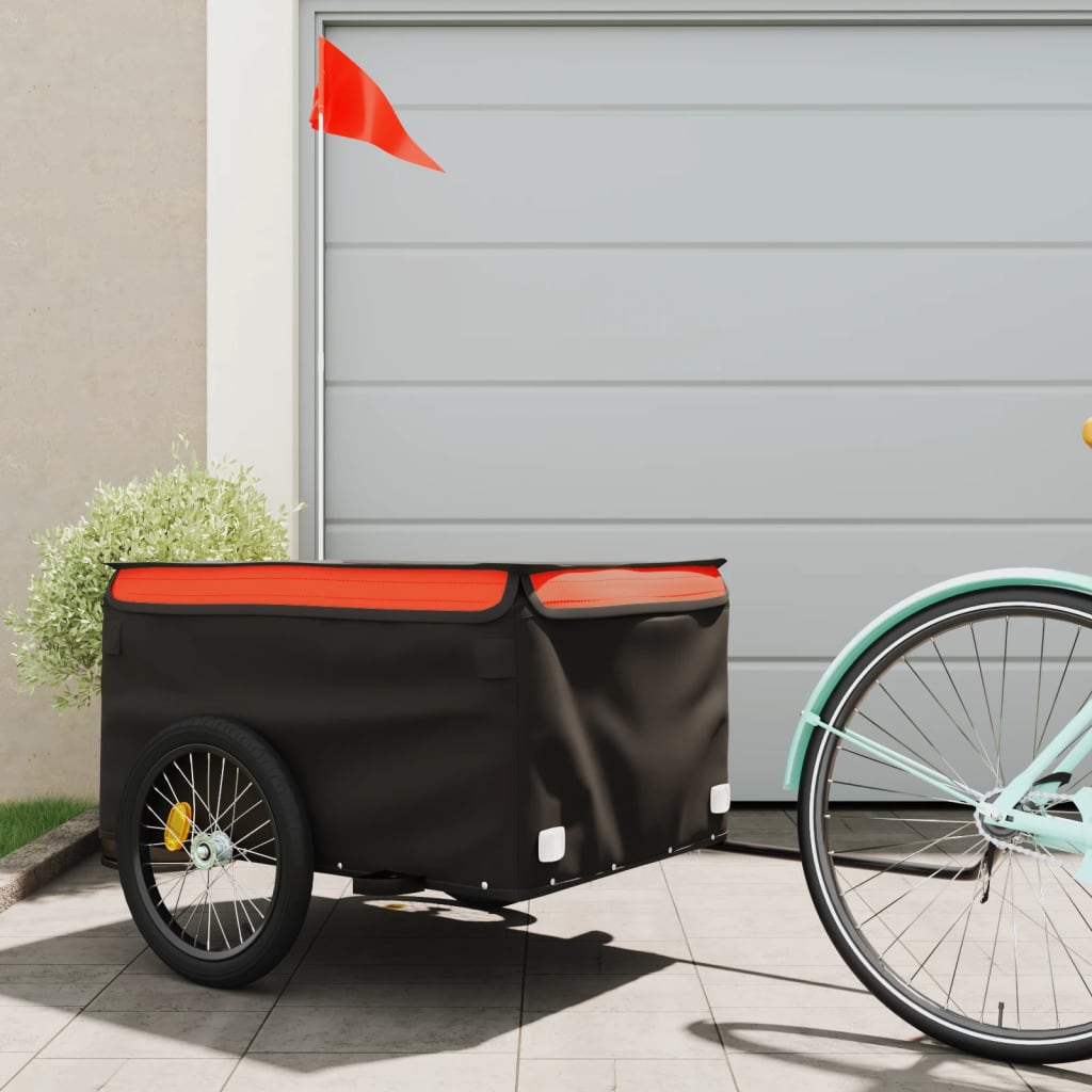 Rimorchio Da Bici Nero E 30 Kg In Ferro
