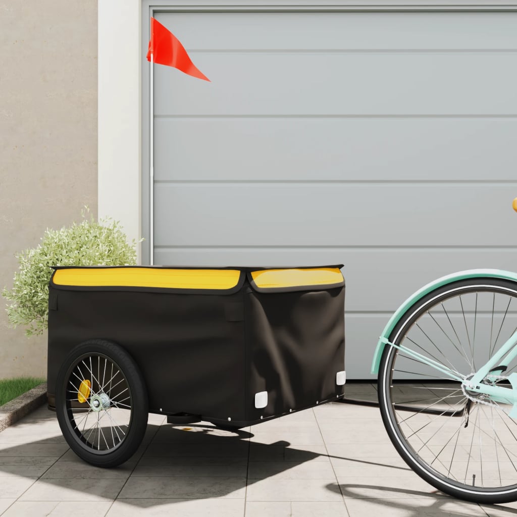 Rimorchio Da Bici Nero E 30 Kg In Ferro