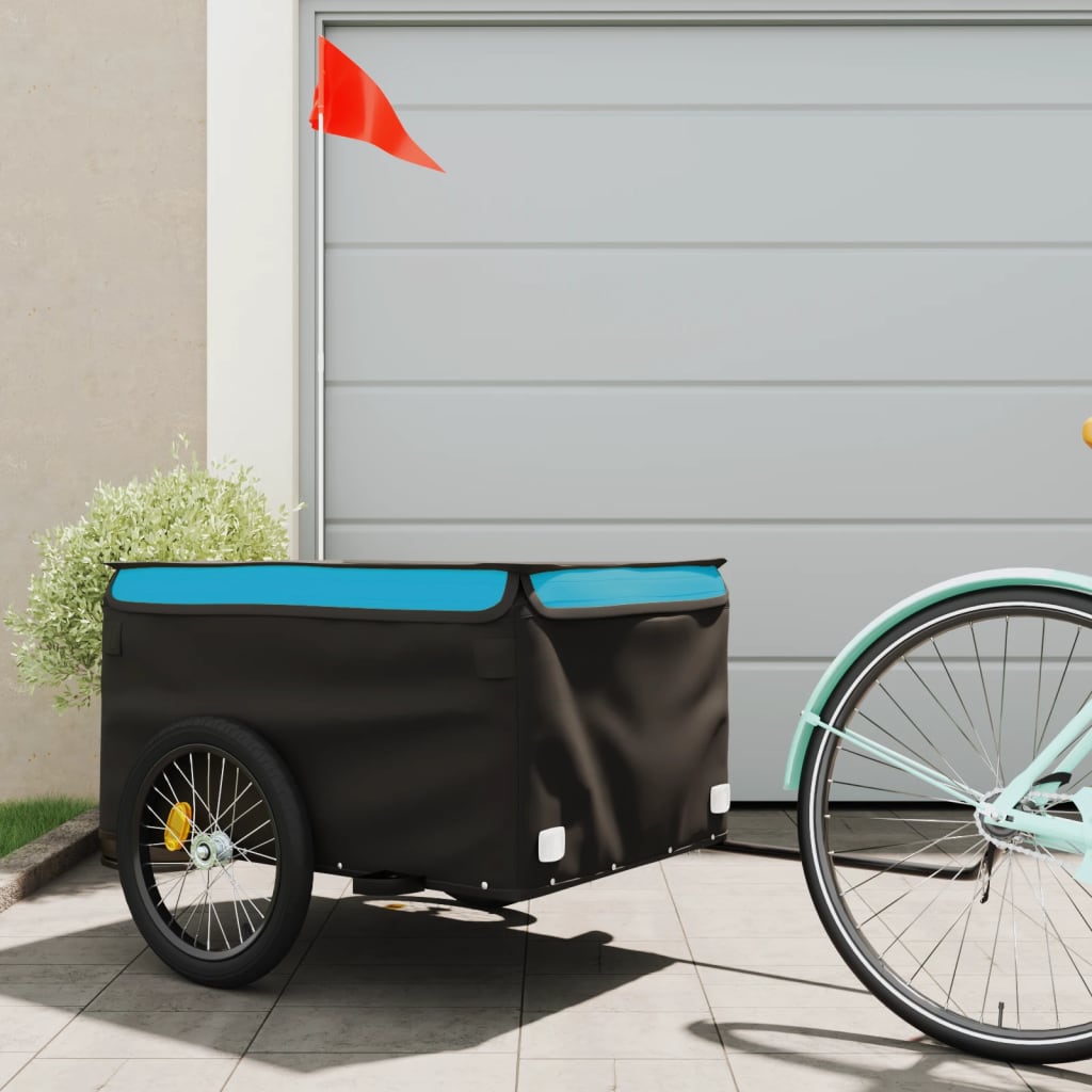 Rimorchio Da Bici Nero E 30 Kg In Ferro