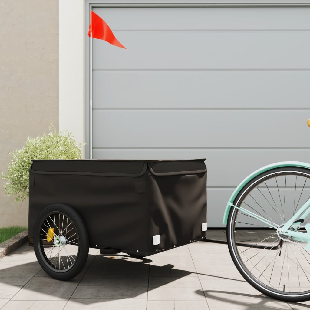 Rimorchio Da Bici Nero E 30 Kg In Ferro