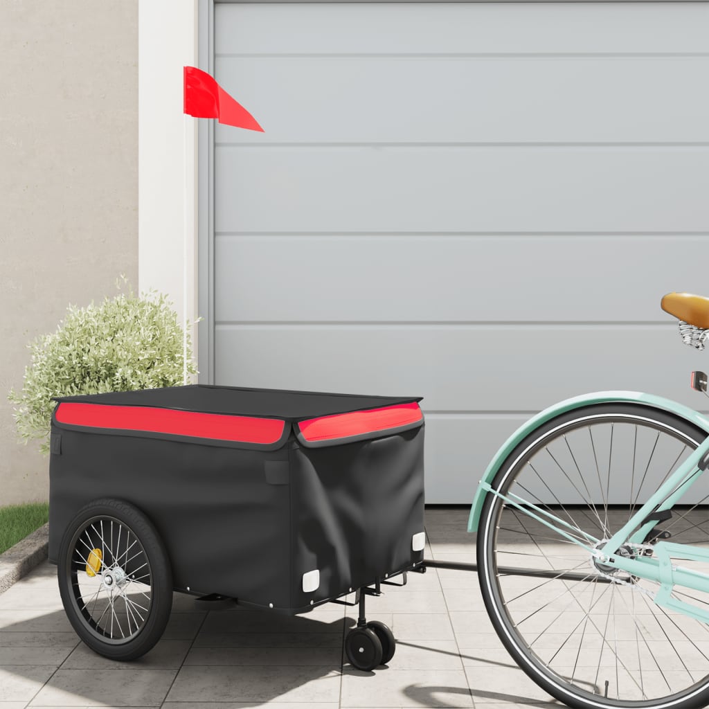 Rimorchio Da Bici Nero E 30 Kg In Ferro