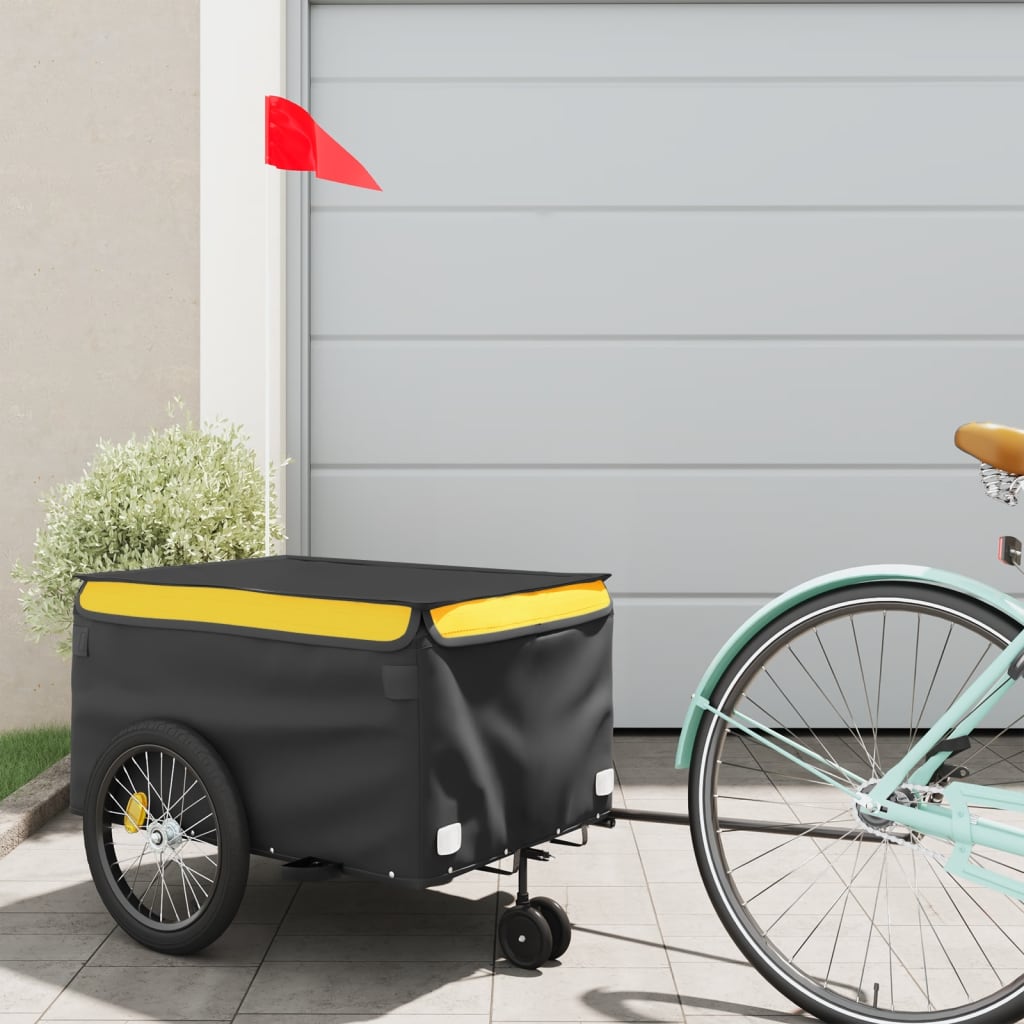 Rimorchio Da Bici Nero E 30 Kg In Ferro