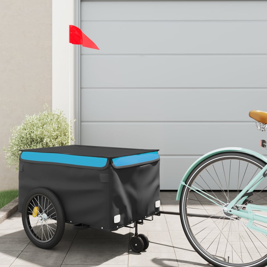 Rimorchio Da Bici Nero E 30 Kg In Ferro