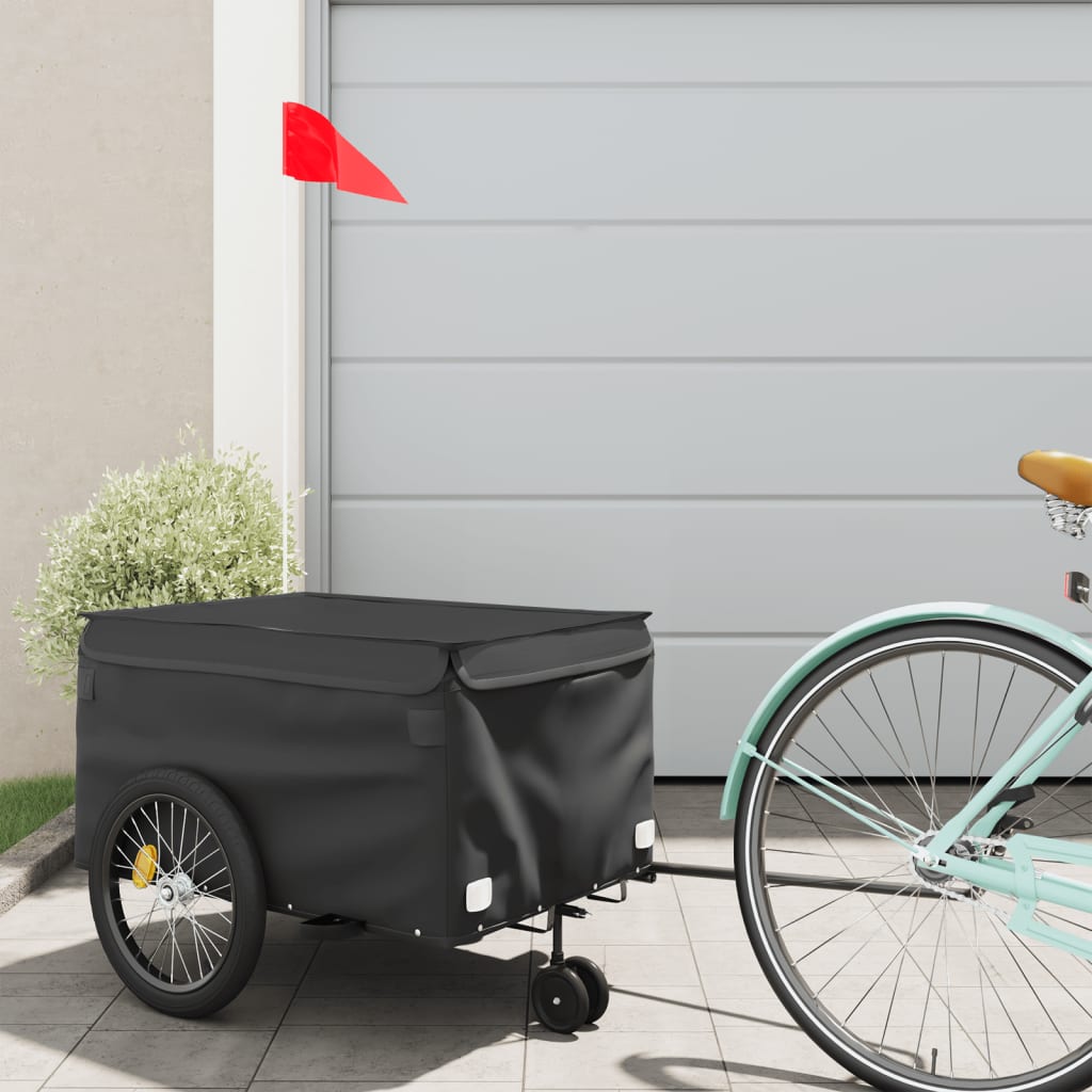 Rimorchio Da Bici Nero E 30 Kg In Ferro