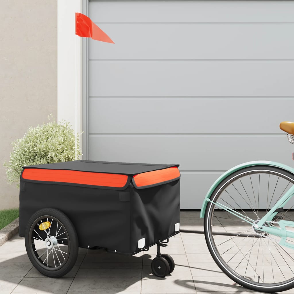 Rimorchio Da Bici Nero E 30 Kg In Ferro