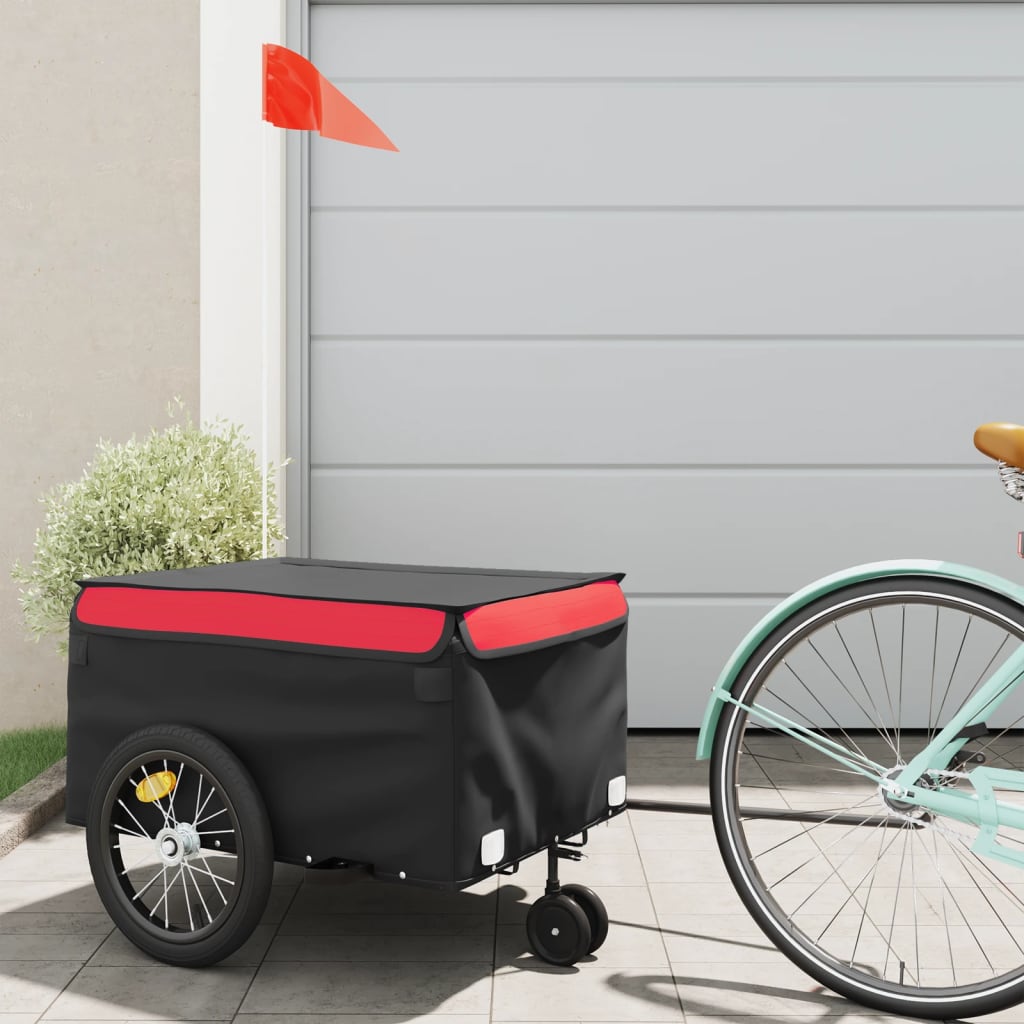 Rimorchio Da Bici Nero E 30 Kg In Ferro