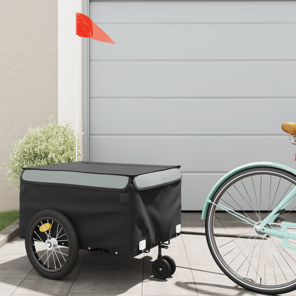 Rimorchio Da Bici Nero E 30 Kg In Ferro