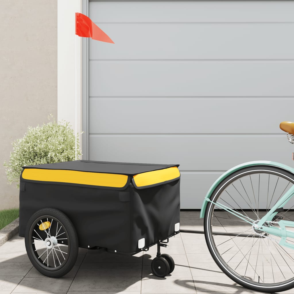 Rimorchio Da Bici Nero E 30 Kg In Ferro